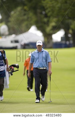 LOCH LOMOND, SCOTLAND - JUL 09 2009; Loch Lomond Scotland; David Drysdale (GBR) competing in the first round of the PGA European Tour Barclays Scottish Open golf tournament. 