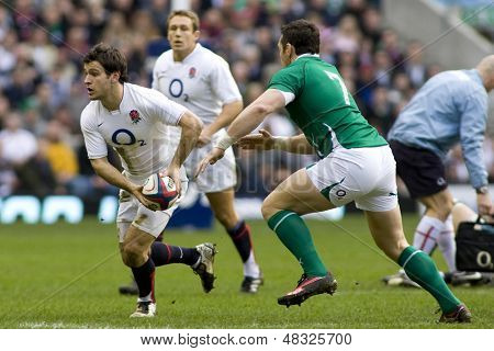 TWICKENHAM LONDÝN, 27/02/2010. Zápas Anglie hráč Danny Care v RBS 6 Nations rugby union