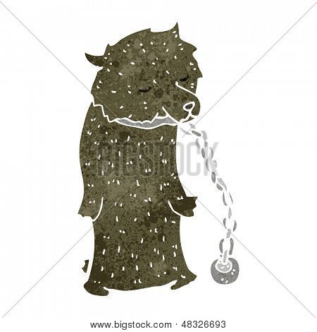 retro cartoon dancing bear with chain