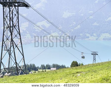 Un'immagine della funicolare a Beatenberg Svizzera