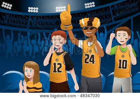 Aficionados al deporte en un estadio