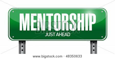 Mentoring Road Sign Illustration Design