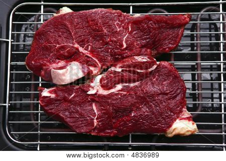 Due Microbolometro bistecca su girarrosto