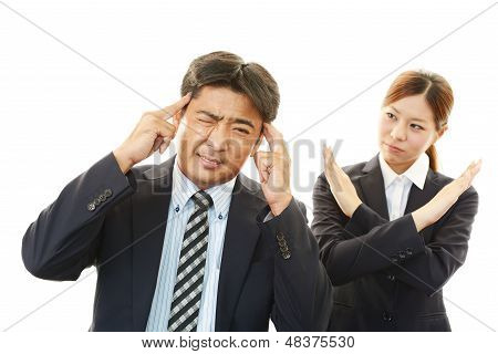 Недовольных бизнесмен, предприниматель