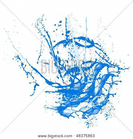 sketch of blue paint