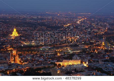 Tbilisi Night Overview