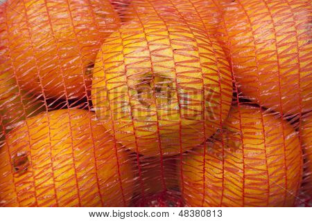 Oranges In A Net Sack