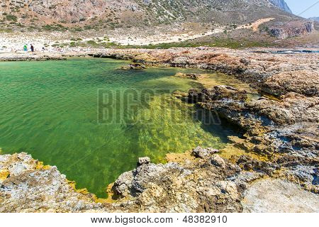 Balos Beach. Udsigt fra Gramvousa ø, Kreta i Greece.magical turkis farvande, laguner, strande