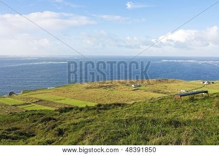 Irish landscape at sunset - dingle peninsula