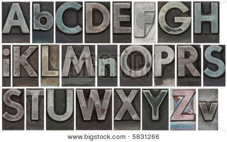 Block letters isolated on white