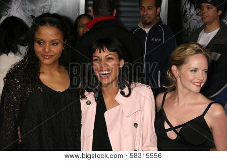 Sydney Tamiia Poitier with Rosario Dawson and Marley Shelton at the Los Angeles Premiere of 