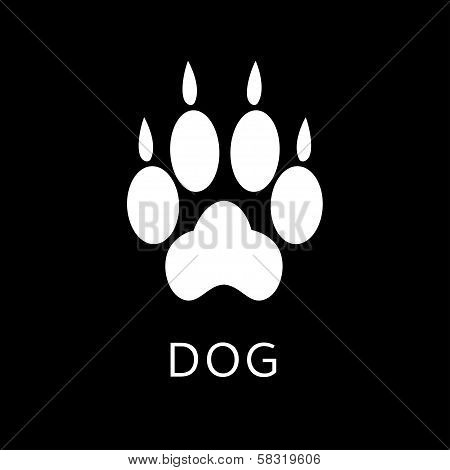dog paw icon vector