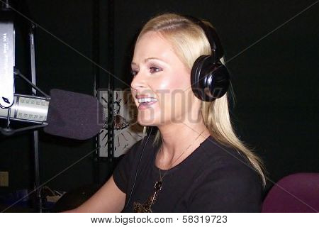 Katie Lohmann co-hosting Playboy Radio on Sirius. Playboy Radio, Culver City, CA. 02-18-07