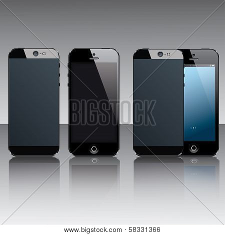 Black mobile phones