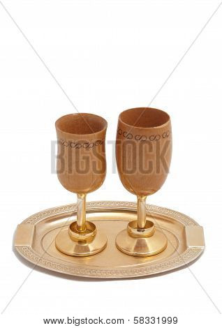 Picture Of Two Retro-styled Wineglasses