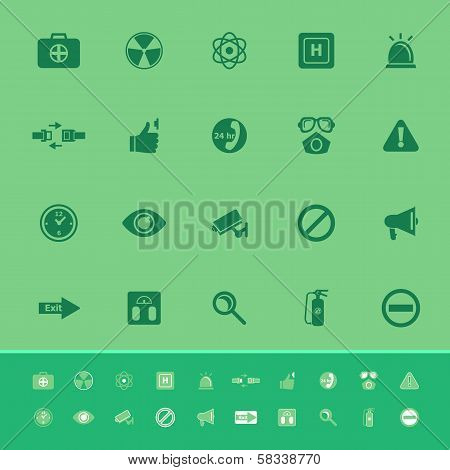 General Healthcare Color Icons On Green Background