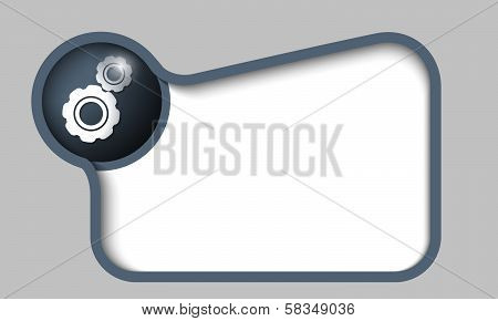 Vector Text Box For Any Text With Cogwheels