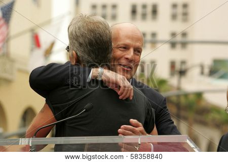 Bruce Willis and Billy Bob Thornton at the Ceremony honoring Bruce Willis with the 2,321st star on the Hollywood Walk of Fame. Hollywood Boulevard, Hollywood, CA. 10-16-06