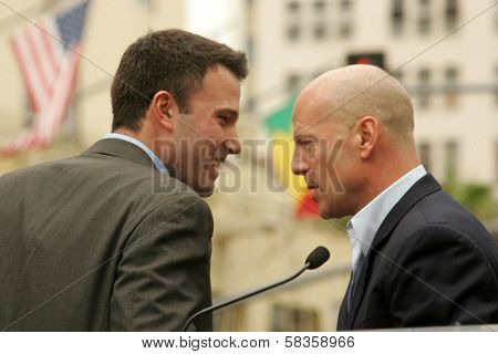 Ben Affleck and Bruce Willis at the Ceremony honoring Bruce Willis with the 2,321st star on the Hollywood Walk of Fame. Hollywood Boulevard, Hollywood, CA. 10-16-06