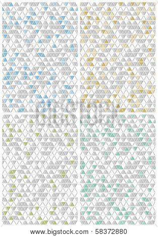The Set Of Triangle Backgrounds