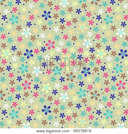 Flower seamless color pattern