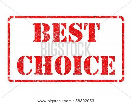 Best Choice on Red Rubber Stamp.