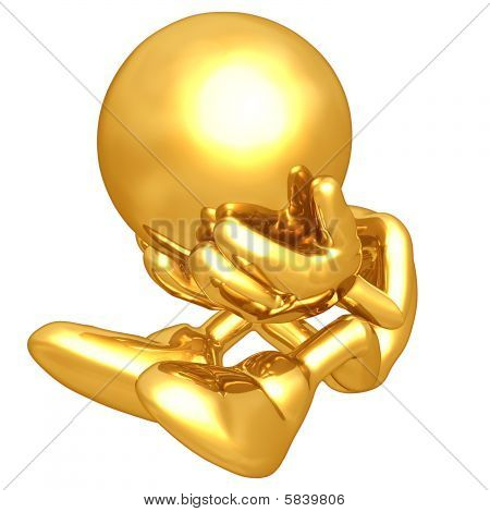 Mini gold-Kerl