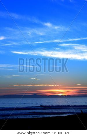 Sunset Ocean Blue