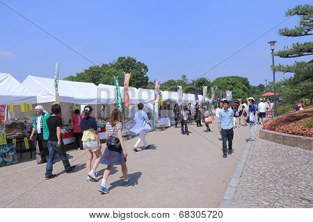 Japanese souvenir shops at Nagoya Castel