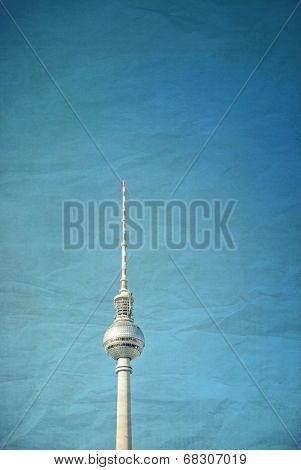 Vintage Tv tower or Fersehturm in Berlin,Germany