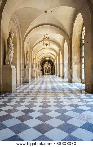 Corridor of Versailles Chateau Palace Paris France