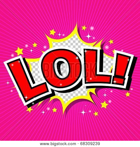 Lol! Comic Speech Bubble, Cartoon.