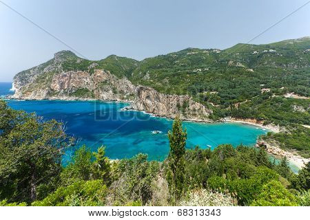 Paleokastritsa coastline, Corfu island, Greece