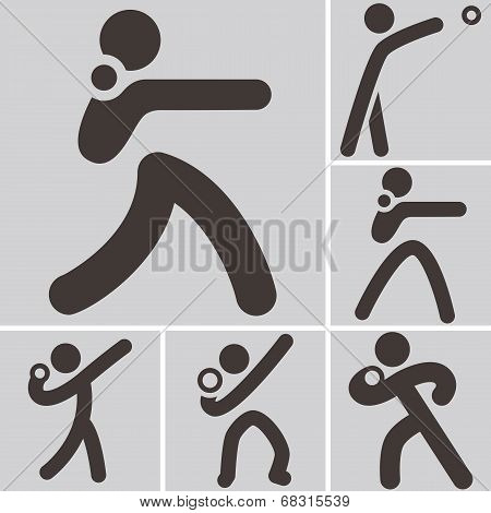 Shot Put Icons