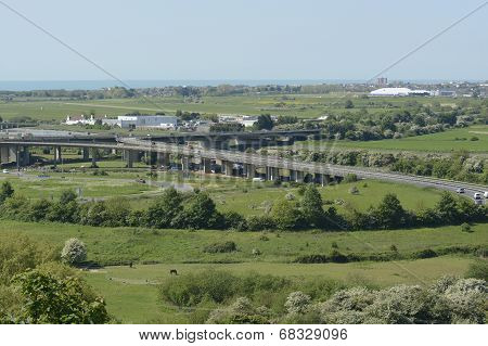 A27 Flyover At Shoreham. Sussex. England