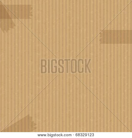 Recycled cardboard texture with sticky tape