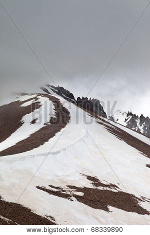 Snowy Mountains Before Rain