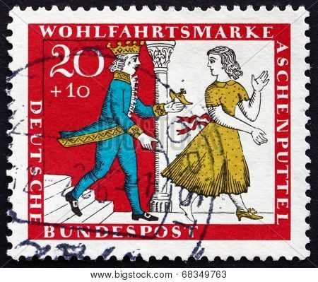 Postage Stamp Germany 1965 Prince And Cinderella