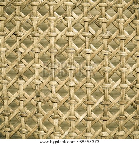 Wicker Woven Pattern For Background Or Texture