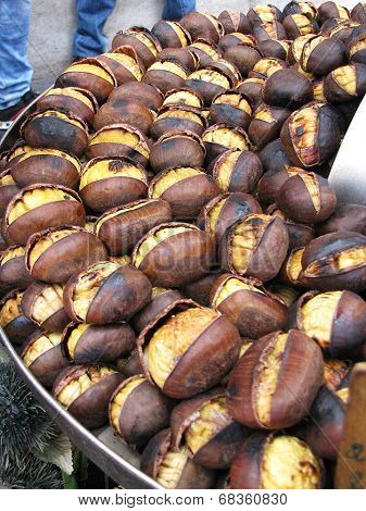 Roasted Chestnuts From A Street Vendor