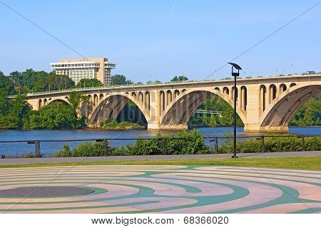 View on Key Bridge from Georgetown Park.