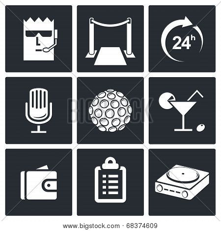 Night Club Icons set