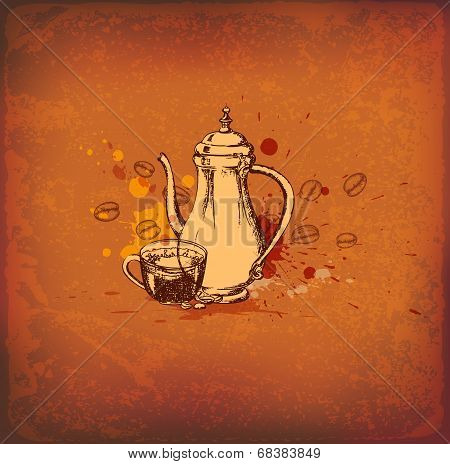 Coffee Pot And Cup