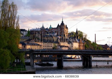 Západ slunce ve Stockholmu