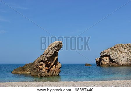 Rocks On A Beach
