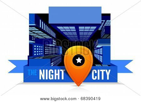 Night In The City. Top View