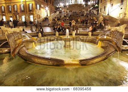 Spanish Steps Fountain
