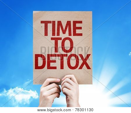 Time To Detox card with beautiful day