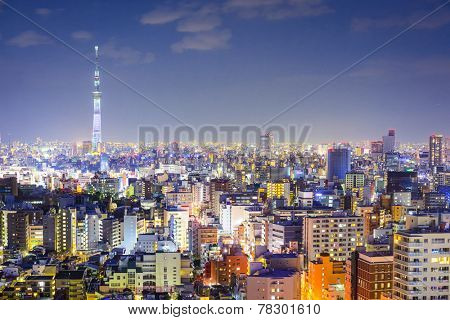Tokyo, Japan city skyline from Bunkyo Ward.
