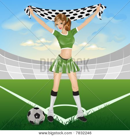 Appassionato di calcio ragazza